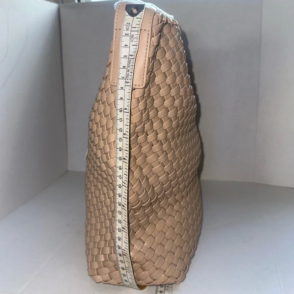 Woven Shoulder Bag for Women, Vegan Leather Tote Large Summer